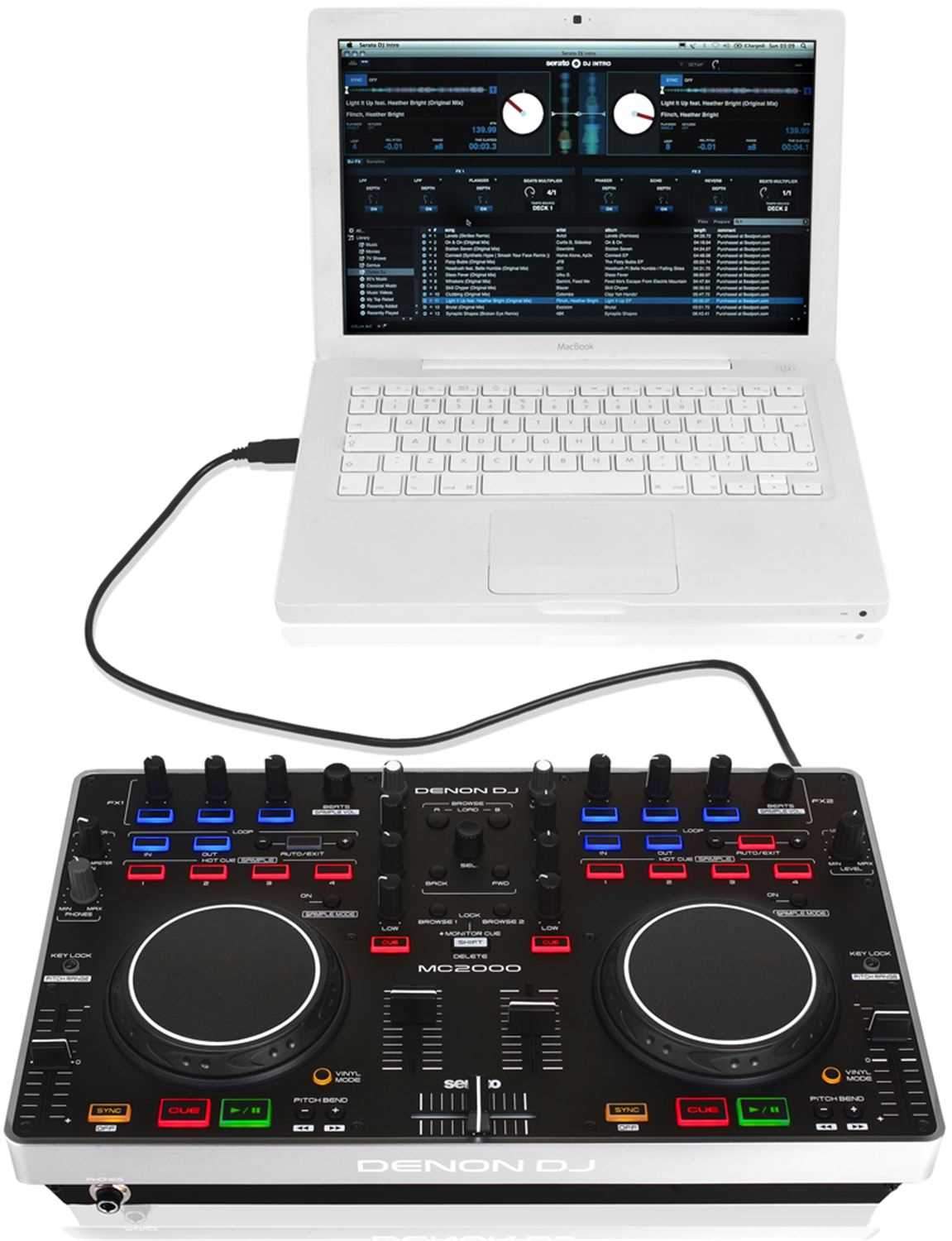 Denon DJ MC2000 Serato DJ Intro - DJ Controller - PSSL ProSound and Stage Lighting