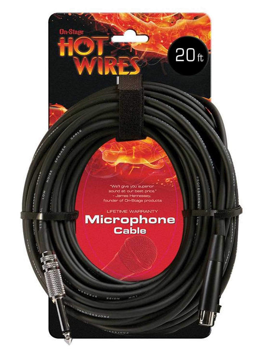 On Stage C83 Microphone Cable 20Ft XLR to 1/4 - PSSL ProSound and Stage Lighting