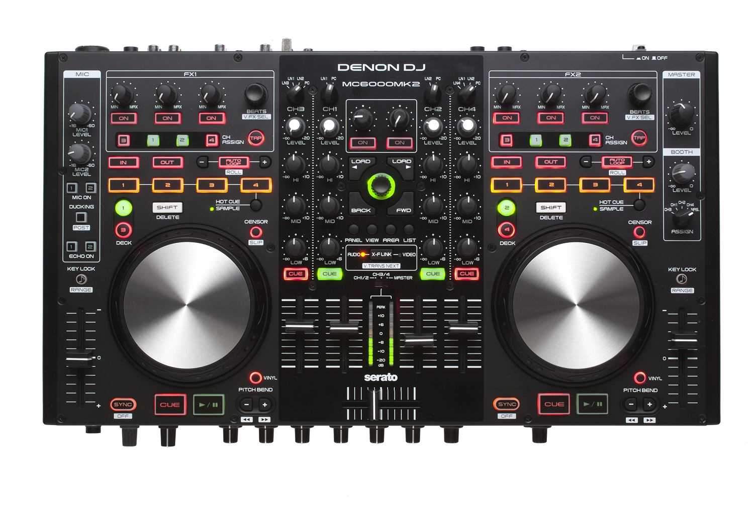 Denon DJ MC6000MK2 4-Deck Serato DJ Controller - PSSL ProSound and Stage Lighting