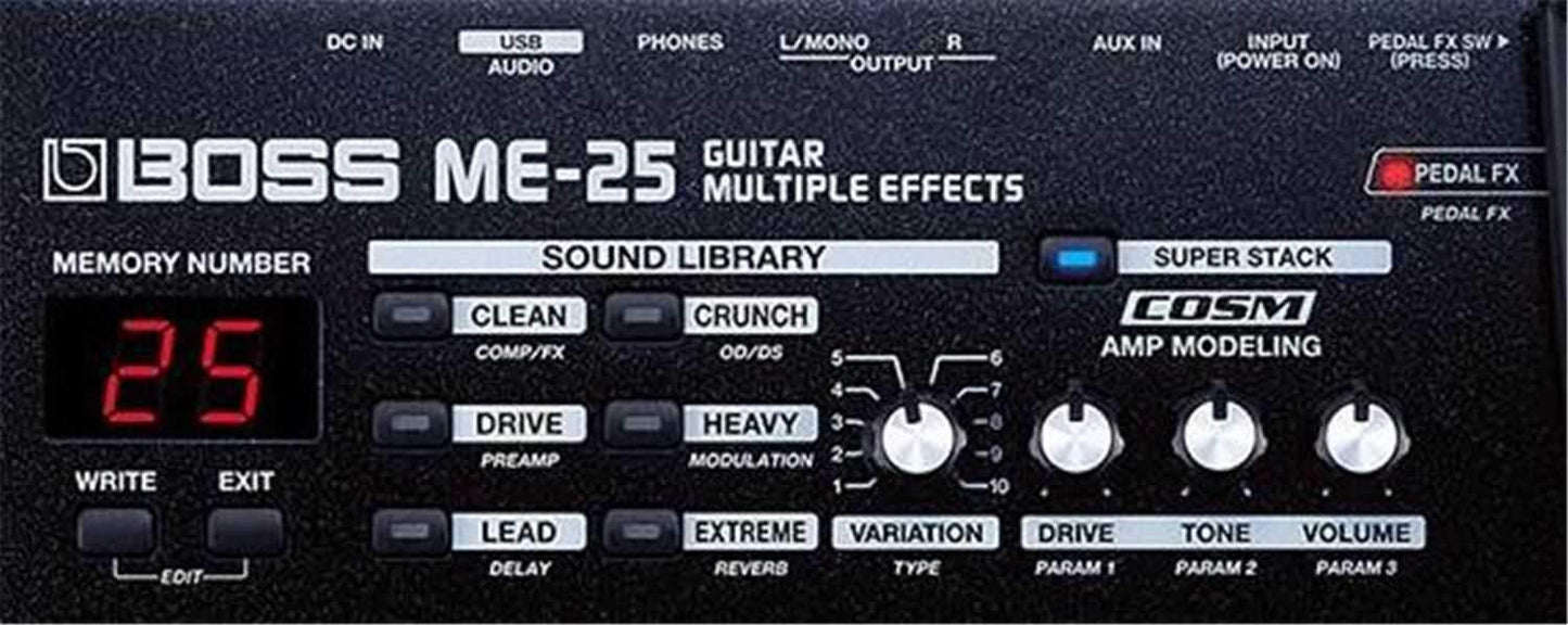 Boss ME25 Guitar Multi-Effects Stompbox - PSSL ProSound and Stage Lighting