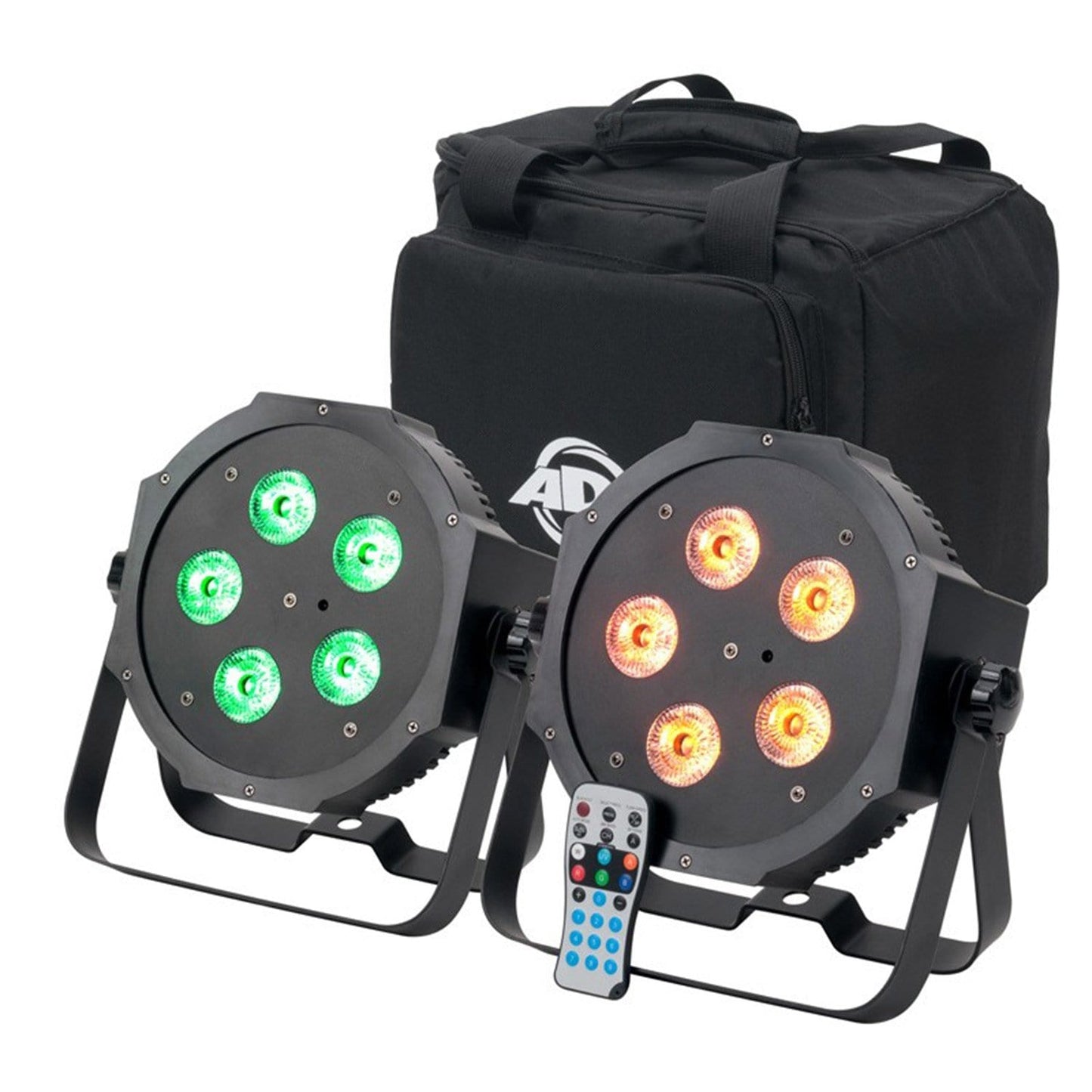 ADJ American DJ Mega 64 HEX Pack 2x Lights & Case - PSSL ProSound and Stage Lighting