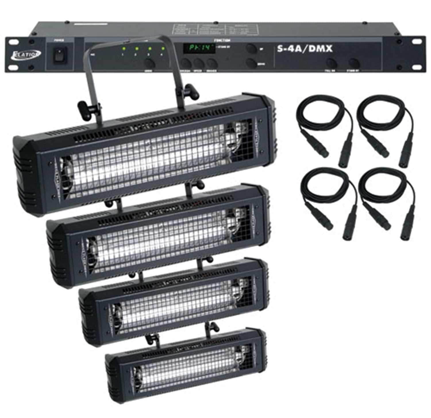 American DJ MEGAFLASH DMX Strobe Pack (ZB-800/4) - PSSL ProSound and Stage Lighting