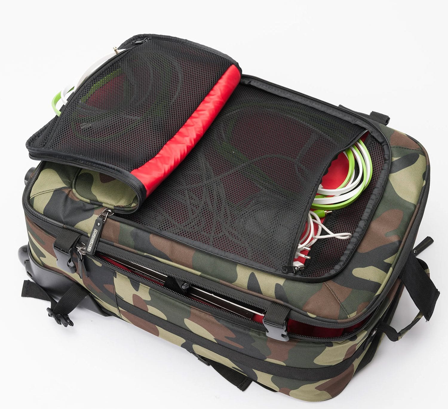 Magma MGA47886 DIGI Carry-On Trolley Camo - Green/Red - PSSL ProSound and Stage Lighting