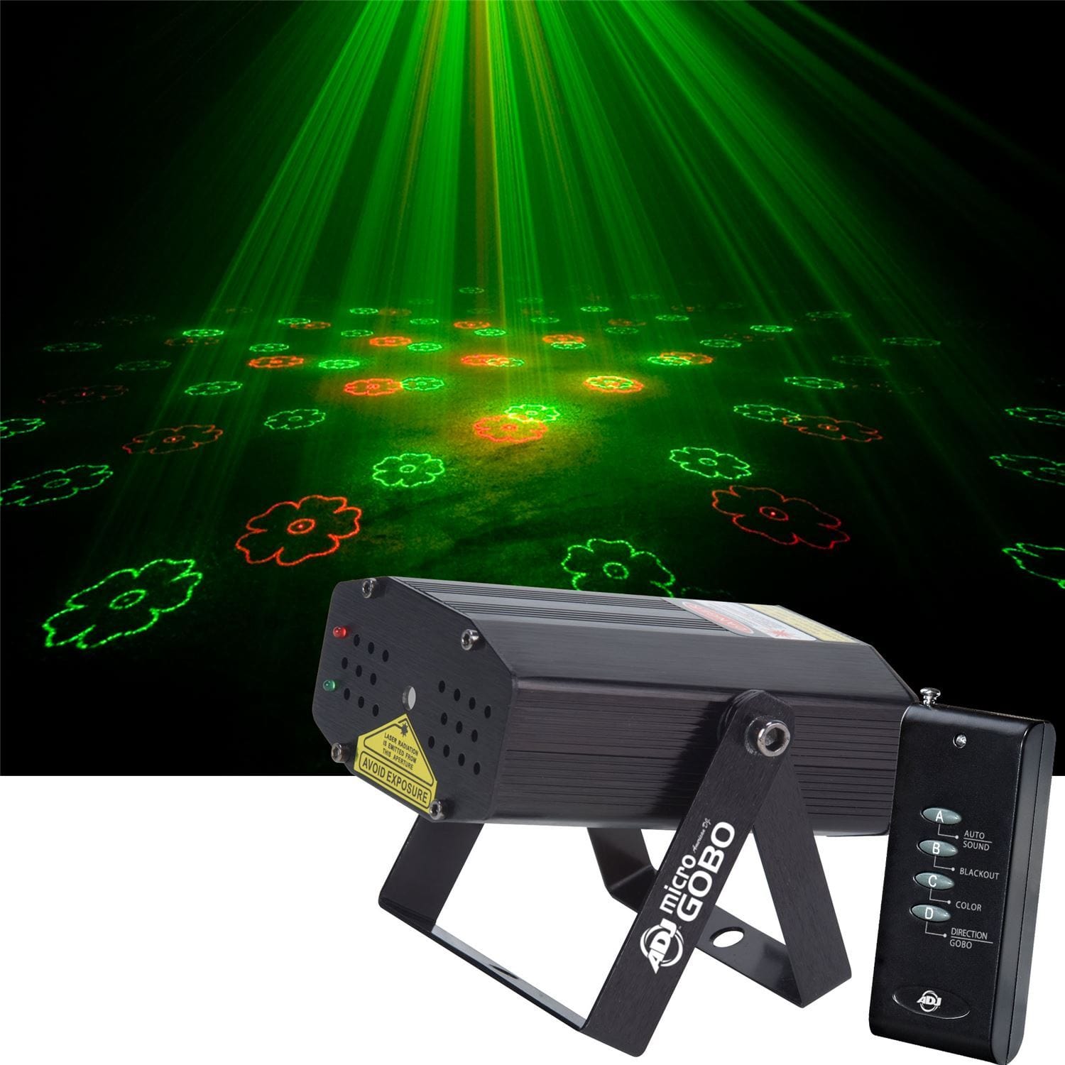 American DJ Micro Gobo Red & Green Laser with Remote - PSSL ProSound and Stage Lighting