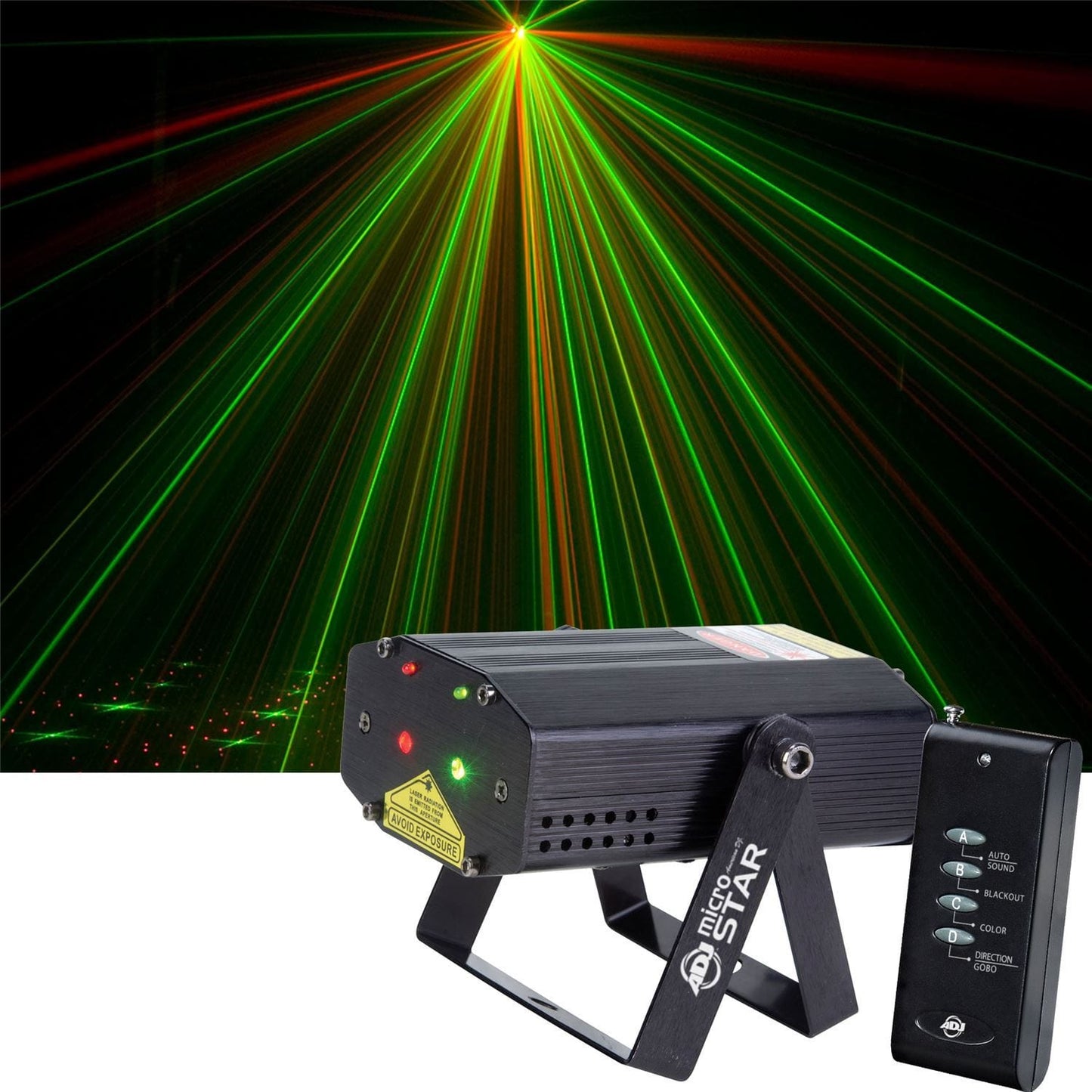 American DJ Micro Star Red & Green Laser with Remote - PSSL ProSound and Stage Lighting