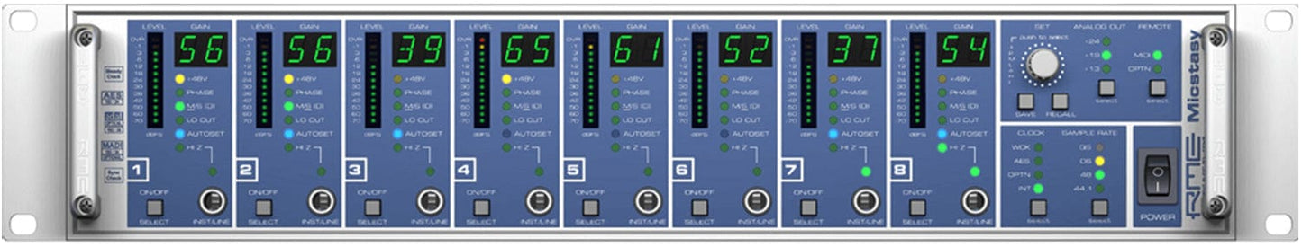 RME MIC1 Micstasy 8-channel Remote Controllable High-End Microphone Preamp - PSSL ProSound and Stage Lighting