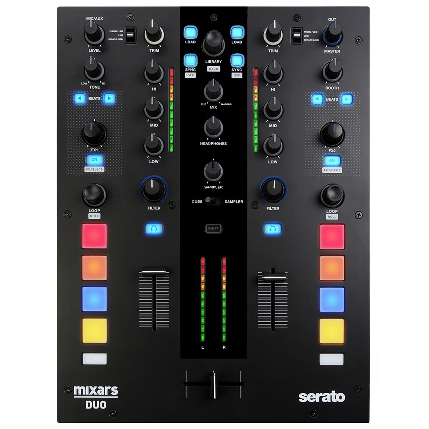 Mixars DUO MKII 2-Channel Mixer for Serato DJ - PSSL ProSound and Stage Lighting