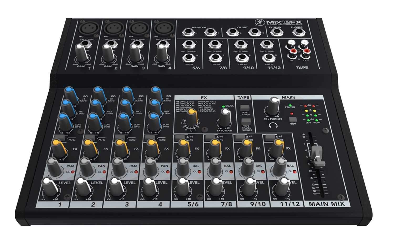 Mackie Mix12FX 12 Channel Compact PA Mixer – Solotech