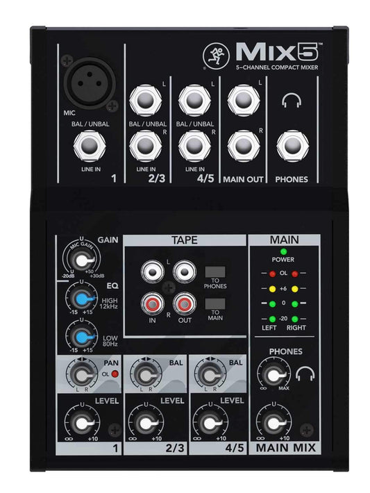 Mackie Mix5 5-Channel Compact Mixer - PSSL ProSound and Stage Lighting