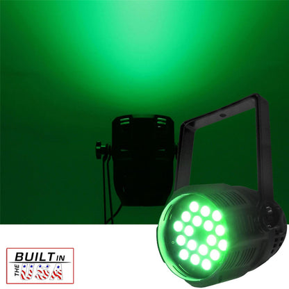 Mega Lite Unicolor CM5 Green 18x 3W LED Wash - PSSL ProSound and Stage Lighting