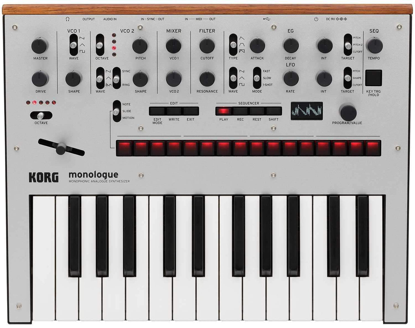 Korg Monologue Analog Monophonic Synth in Silver - PSSL ProSound and Stage Lighting