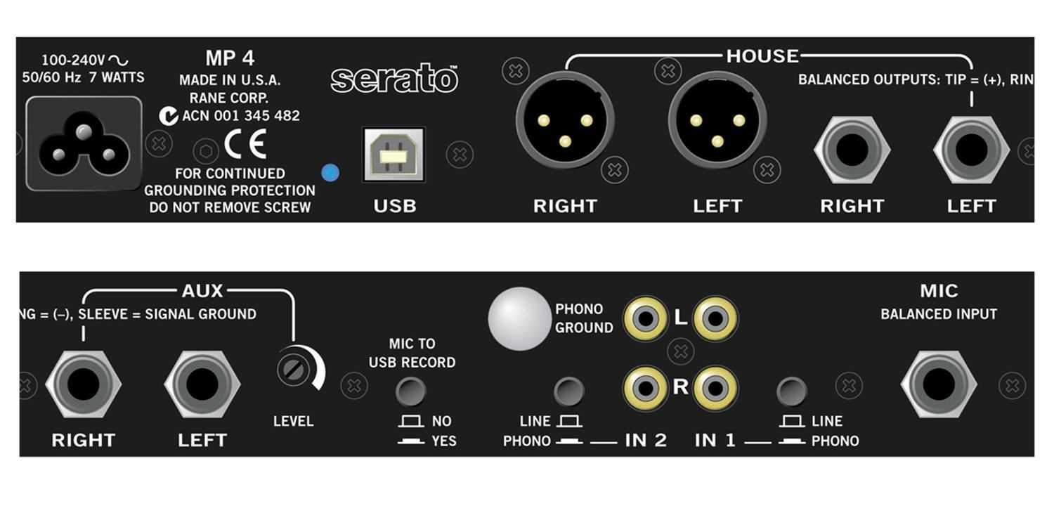 Rane MP4 USB Single Space Mixer with Scratch Live - PSSL ProSound and Stage Lighting