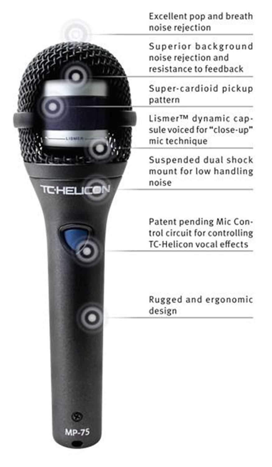 TC Helicon MP75 Live Performance Vocal Microphone | Solotech