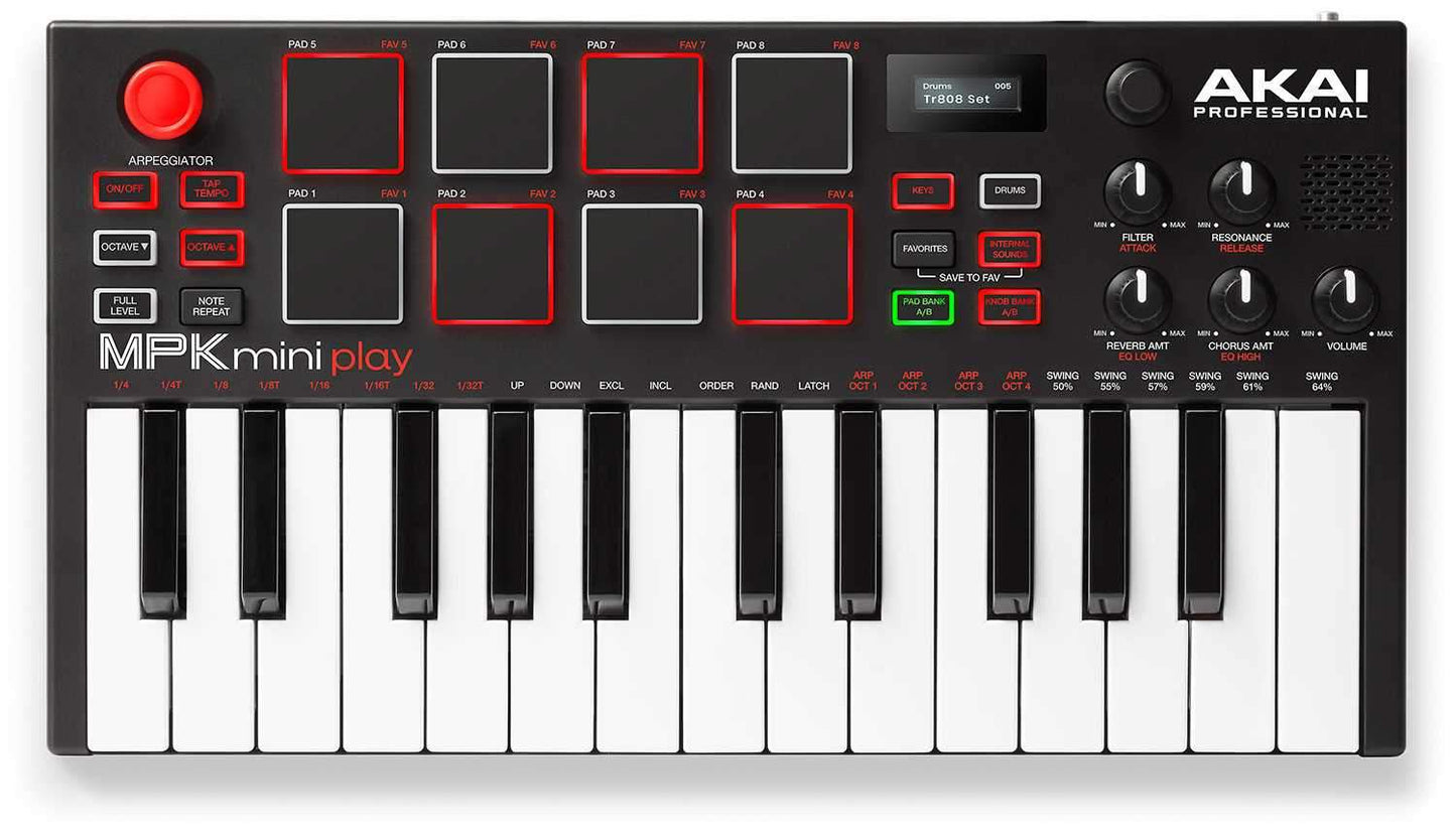 Akai MPK Mini Play 25-Key USB Mini Keyboard Controller - PSSL ProSound and Stage Lighting