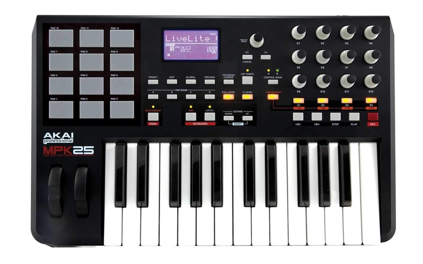 Akai MPK25 USB MIDI Keyboard Controller w MPC Pads - PSSL ProSound and Stage Lighting