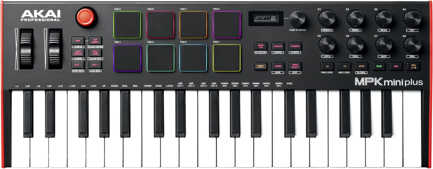 Akai MPKMINIPLUS Mini Plus 37-key Compact Keyboard Controller - PSSL ProSound and Stage Lighting