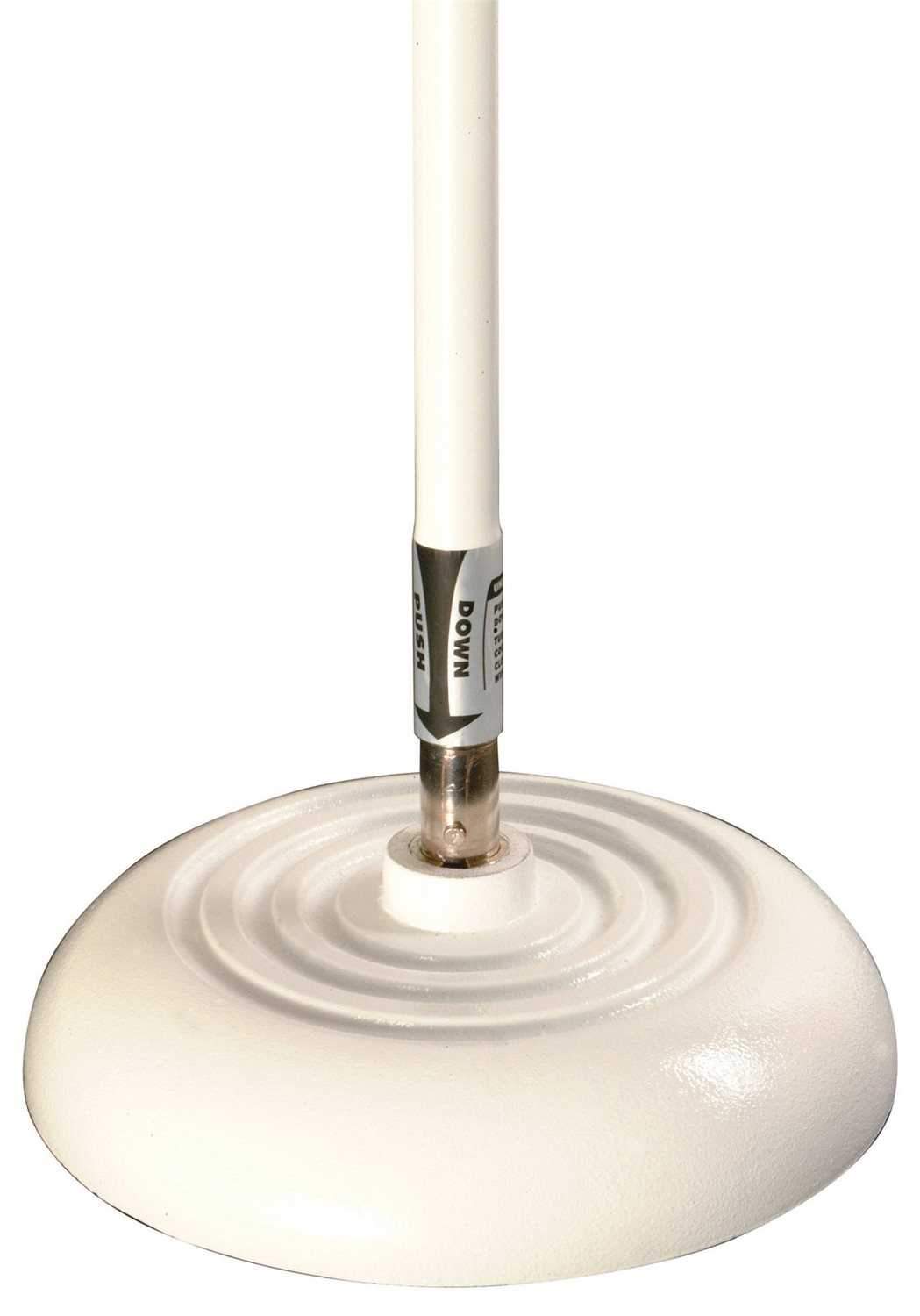 On-Stage MS7201QTRW Microphone Stand with Round Base White - PSSL ProSound and Stage Lighting