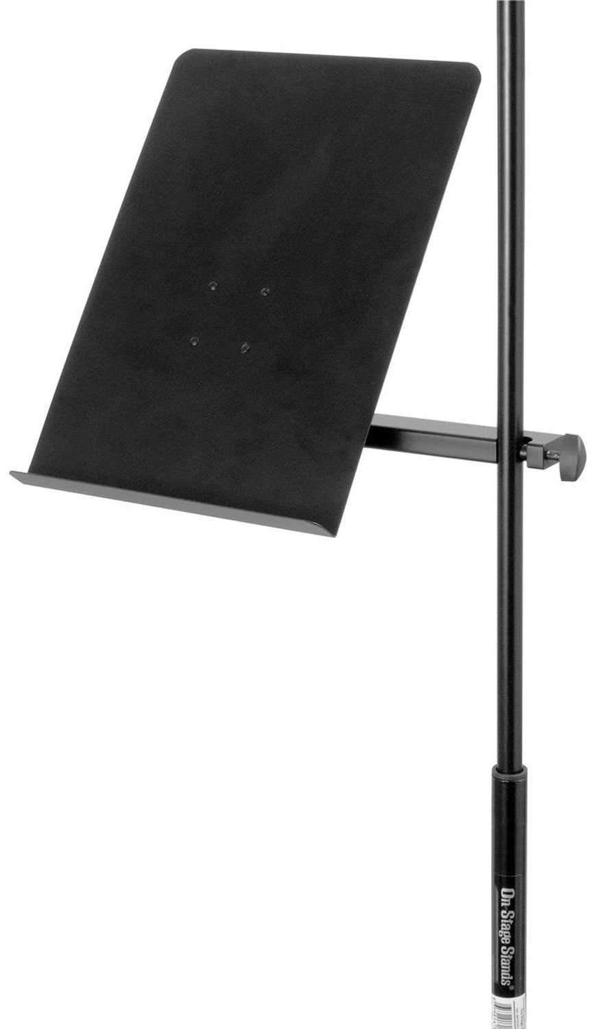 On-Stage MSA7011 Music Stand Bookplate with Clamp - PSSL ProSound and Stage Lighting