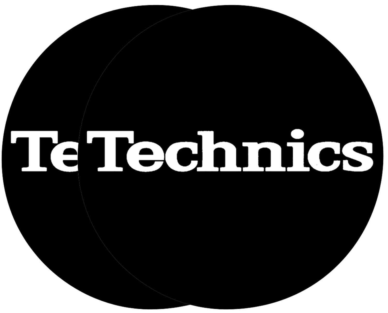 Technics MTC Slipmat Black with White Logo- Pair - PSSL ProSound and Stage Lighting