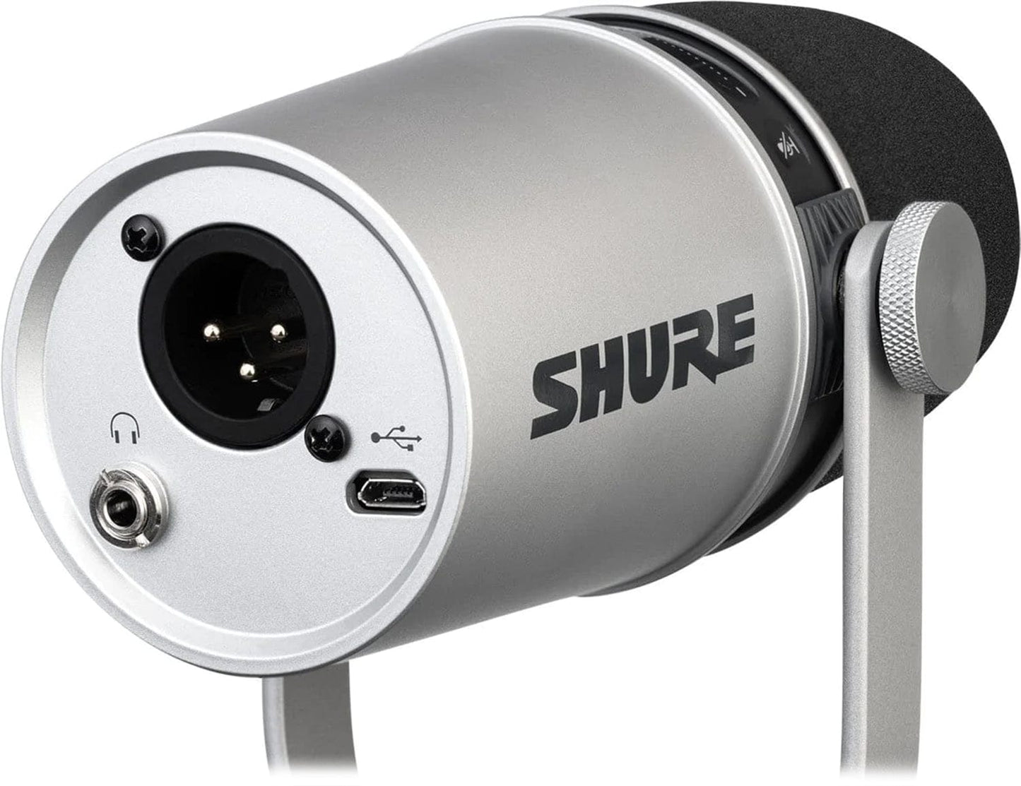 Shure MV7-S USB XLR Podcast Microphone - Silver - ProSound and Stage Lighting