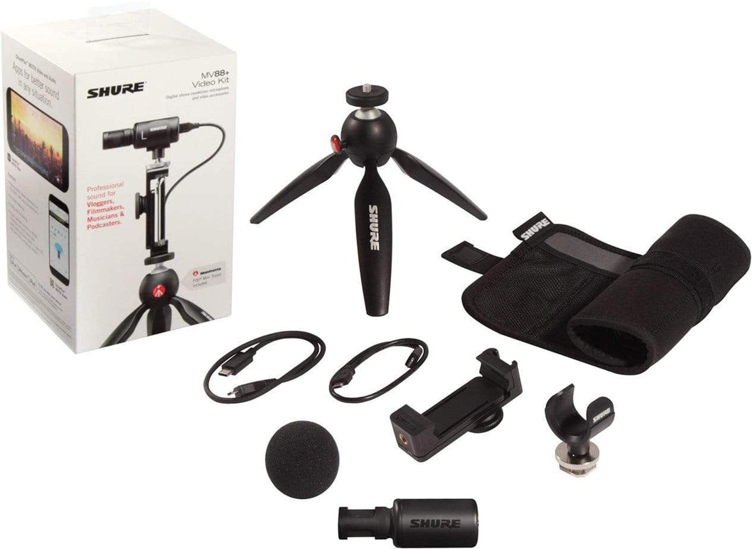 Shure MV88+ Video Kit with Digital Stereo Condenser Microphone