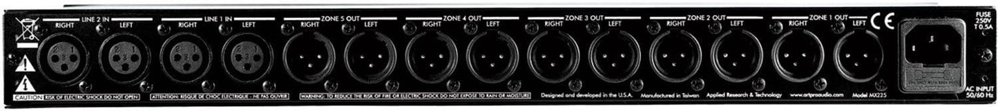 ART MX225 Dual Source Stereo 5-Channel Mixer - PSSL ProSound and Stage Lighting