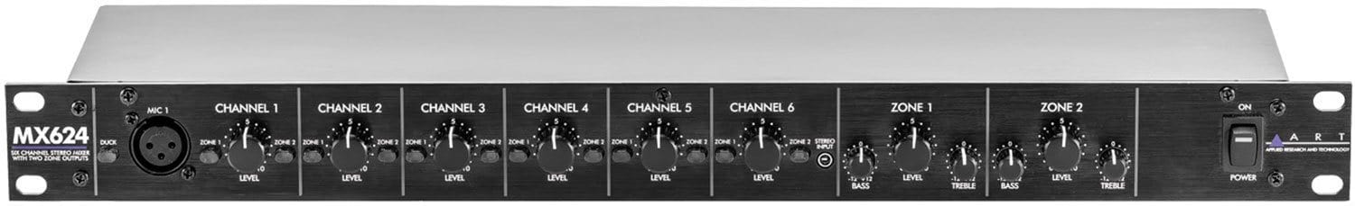 ART MX624 Stereo Two Zone 6-Channel Mixer - PSSL ProSound and Stage Lighting