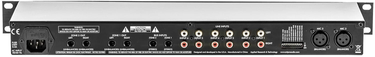 ART MX624 Stereo Two Zone 6-Channel Mixer - PSSL ProSound and Stage Lighting