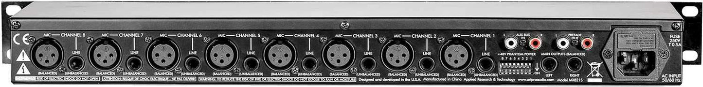 ART MX821S 8-Channel Stereo Mixer with EQ and FX - PSSL ProSound and Stage Lighting