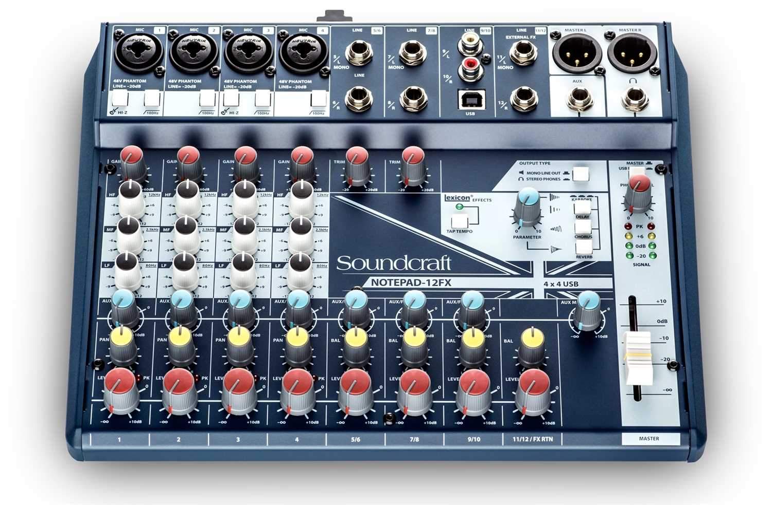 Soundcraft Notepad-12FX 12-Channel Desktop Mixer with USB & Effects - PSSL ProSound and Stage Lighting