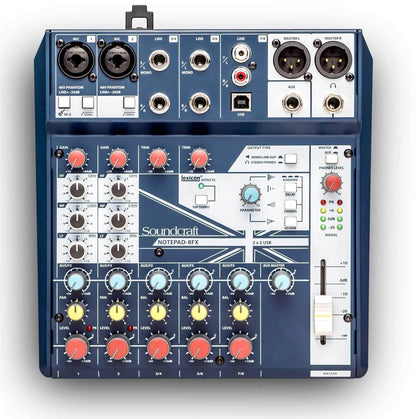 Soundcraft Notepad-8FX 8-Channel Desktop Mixer with USB & Effects - PSSL ProSound and Stage Lighting