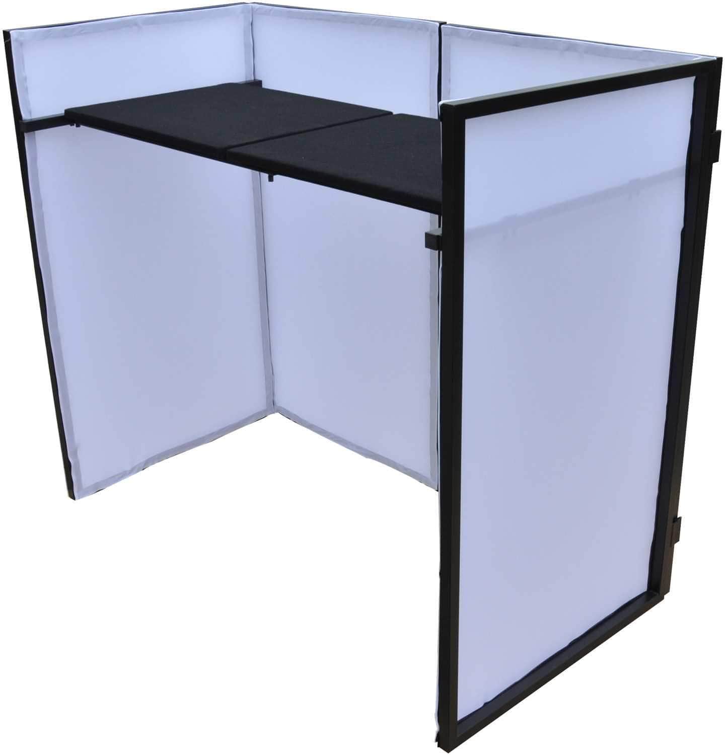 Novopro NOVO-SDXLITEBLK Black Frame Folding DJ Booth - PSSL ProSound and Stage Lighting