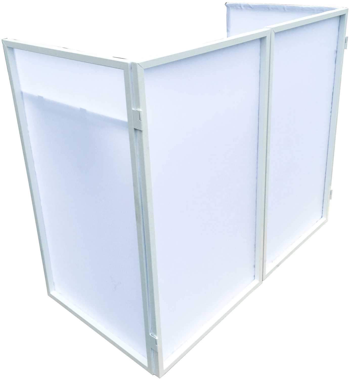 Novopro NOVO-SDXLITEWHT White Frame Folding DJ Booth