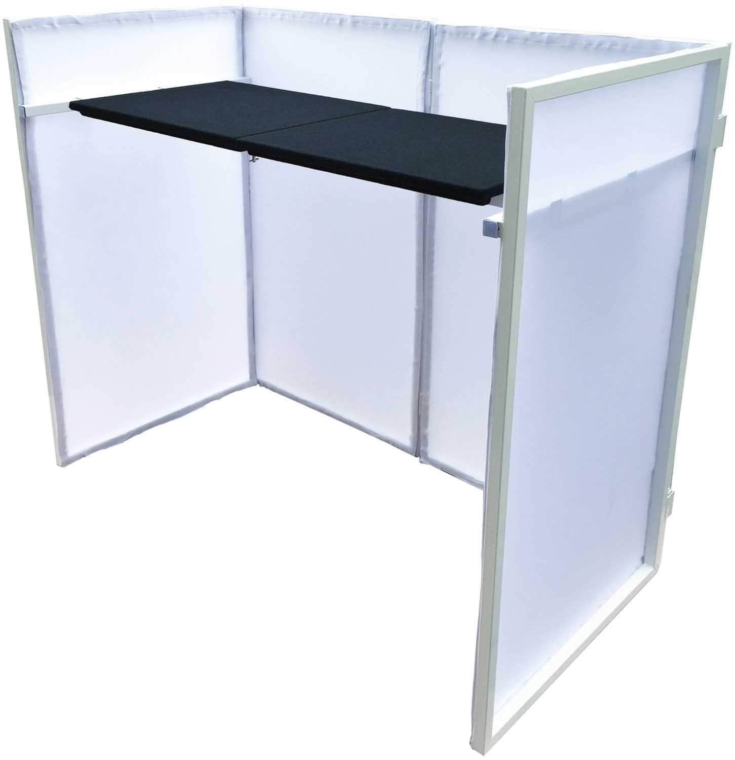 Novopro NOVO-SDXLITEWHT White Frame Folding DJ Booth