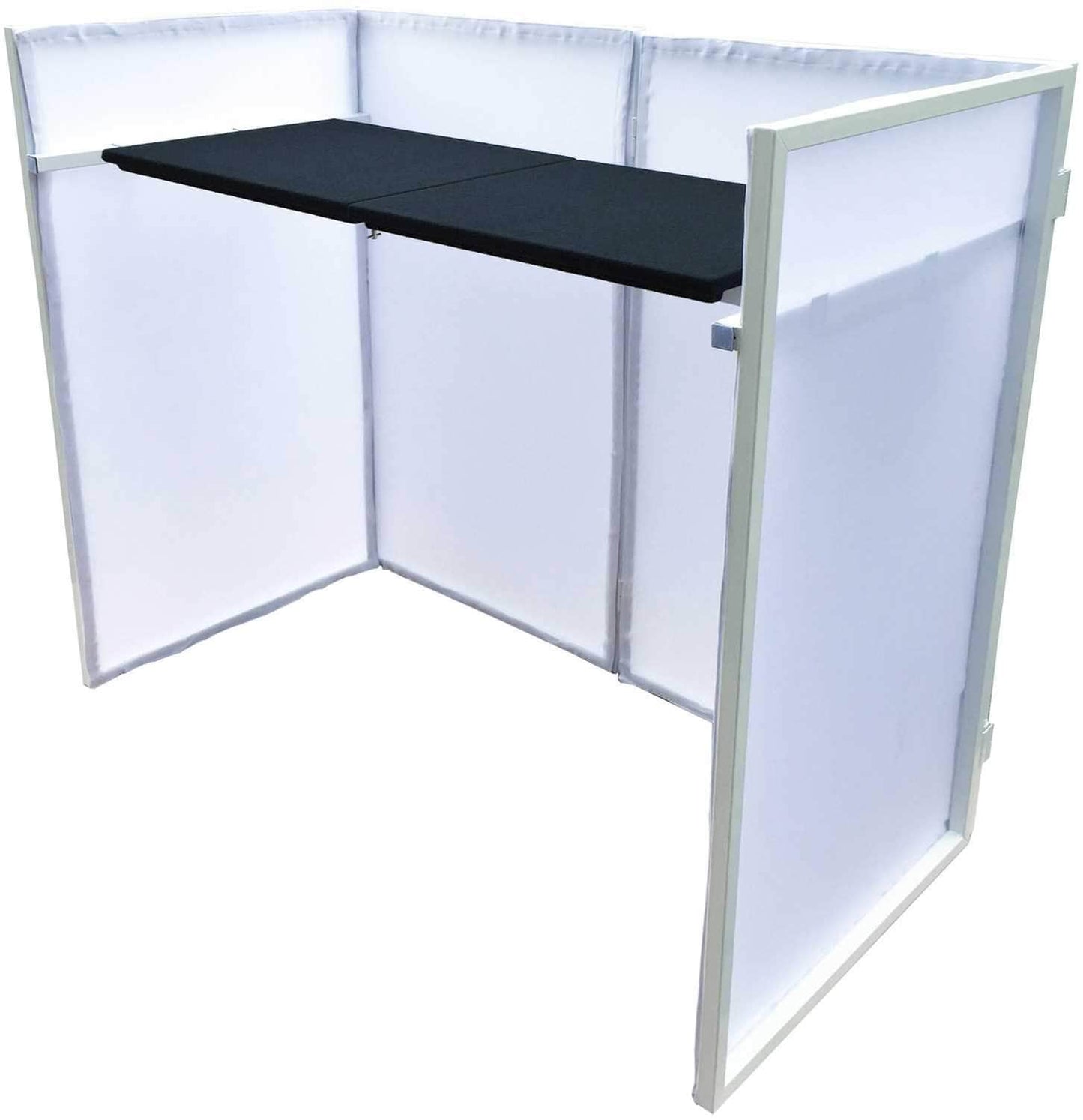 Novopro NOVO-SDXLITEWHT White Frame Folding DJ Booth - PSSL ProSound and Stage Lighting