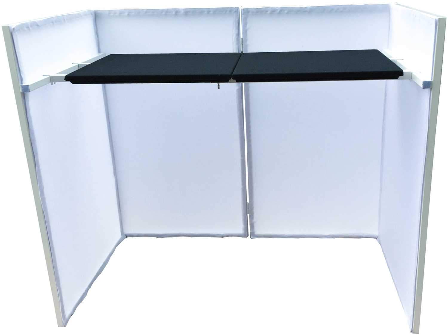 Novopro NOVO-SDXLITEWHT White Frame Folding DJ Booth