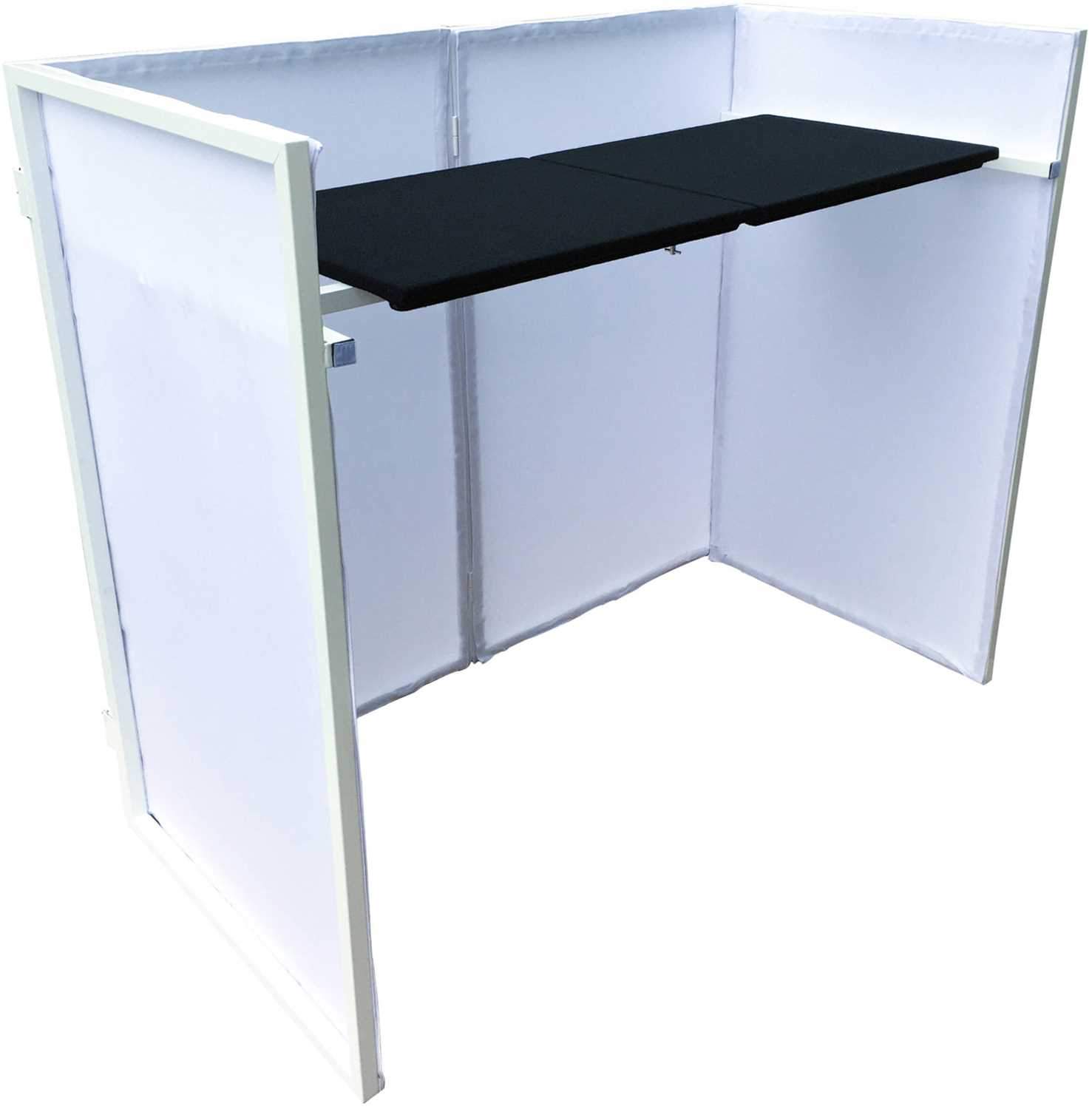 Novopro NOVO-SDXLITEWHT White Frame Folding DJ Booth