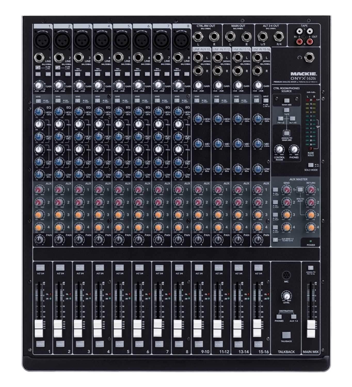 Mackie Onyx 1620i 16 Ch Compact Recording Mixer - PSSL ProSound and Stage Lighting