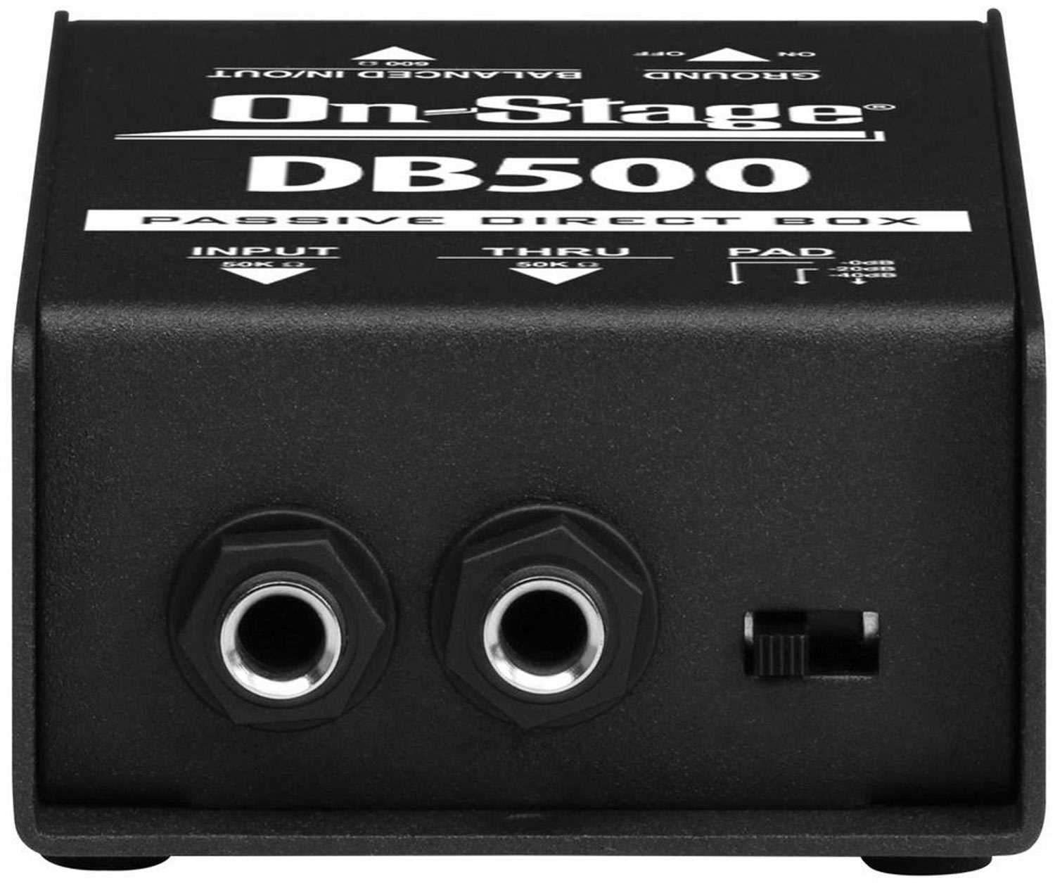 On-Stage DB500 Passive Single Channel Direct Box - PSSL ProSound and Stage Lighting