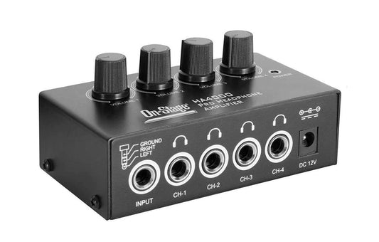 On-Stage HA4000 Pro Headphone Amplifier - PSSL ProSound and Stage Lighting