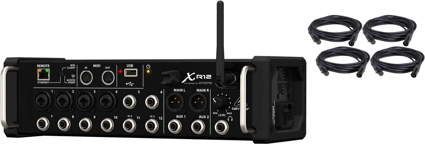 Behringer X Air XR12 Digital Mixer with XLR Cables - PSSL ProSound and Stage Lighting