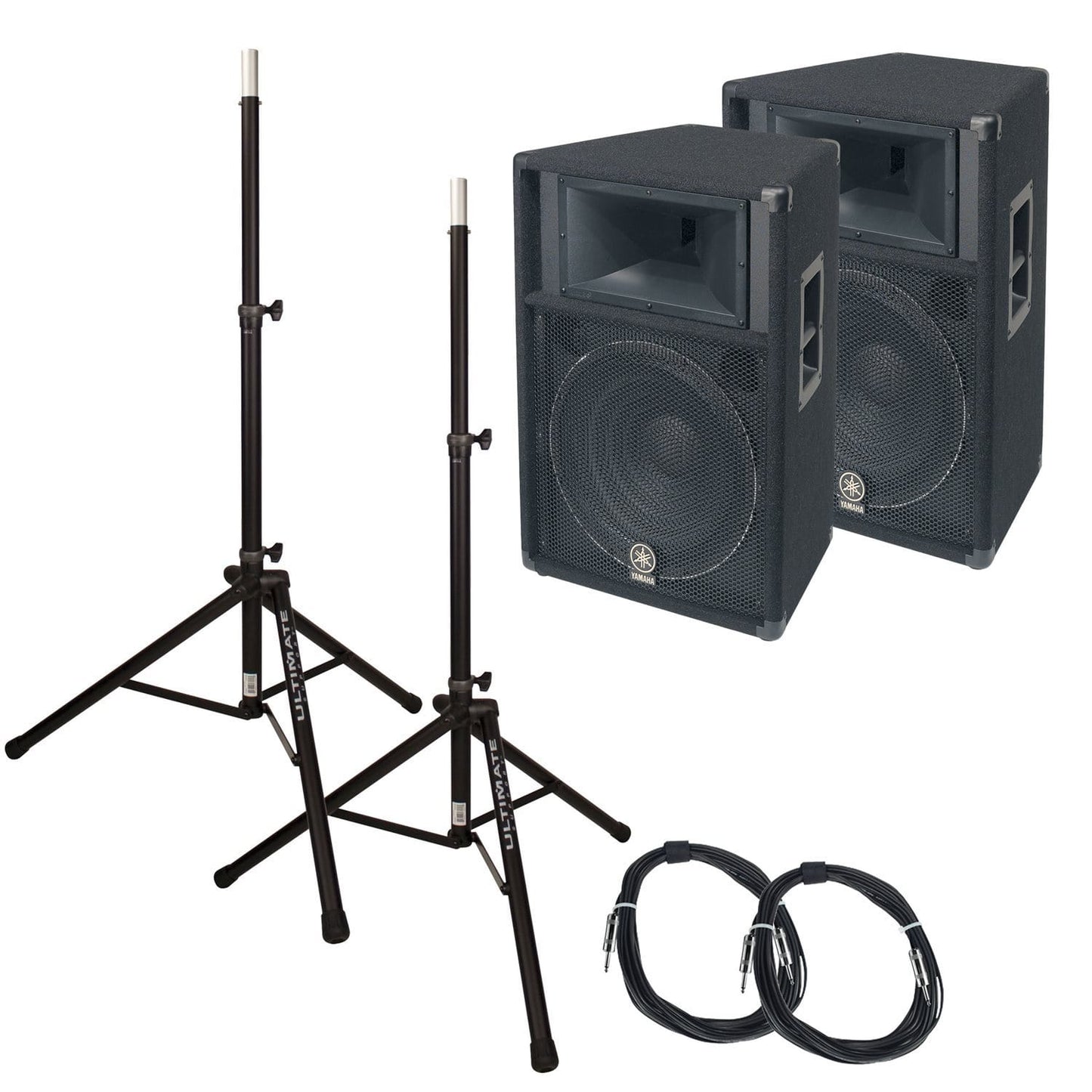 Yamaha S115V 15 in Passive PA Speakers Bundle - PSSL ProSound and Stage Lighting