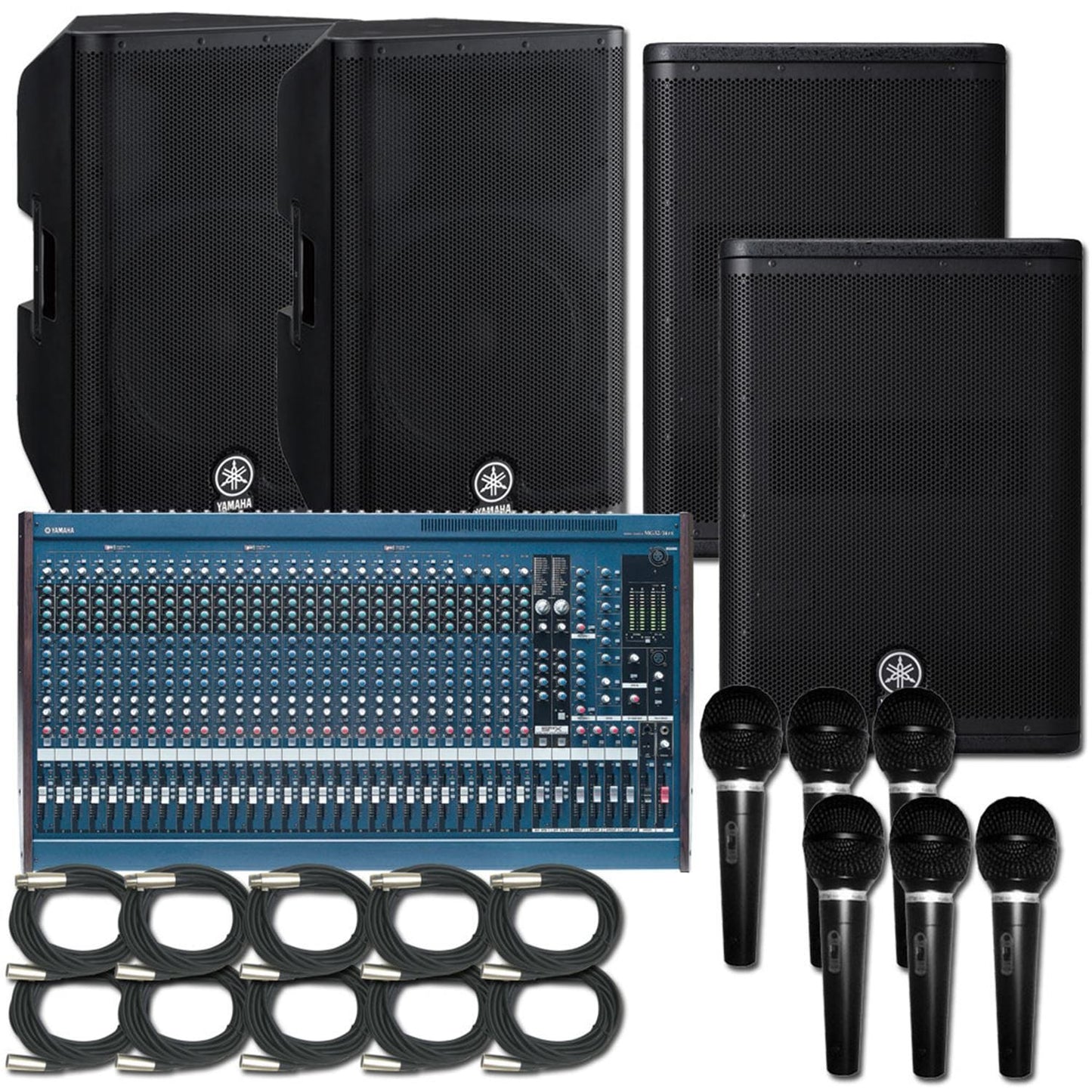 Yamaha Powered Speaker & 32/Ch PA Mixer Package - PSSL ProSound and Stage Lighting