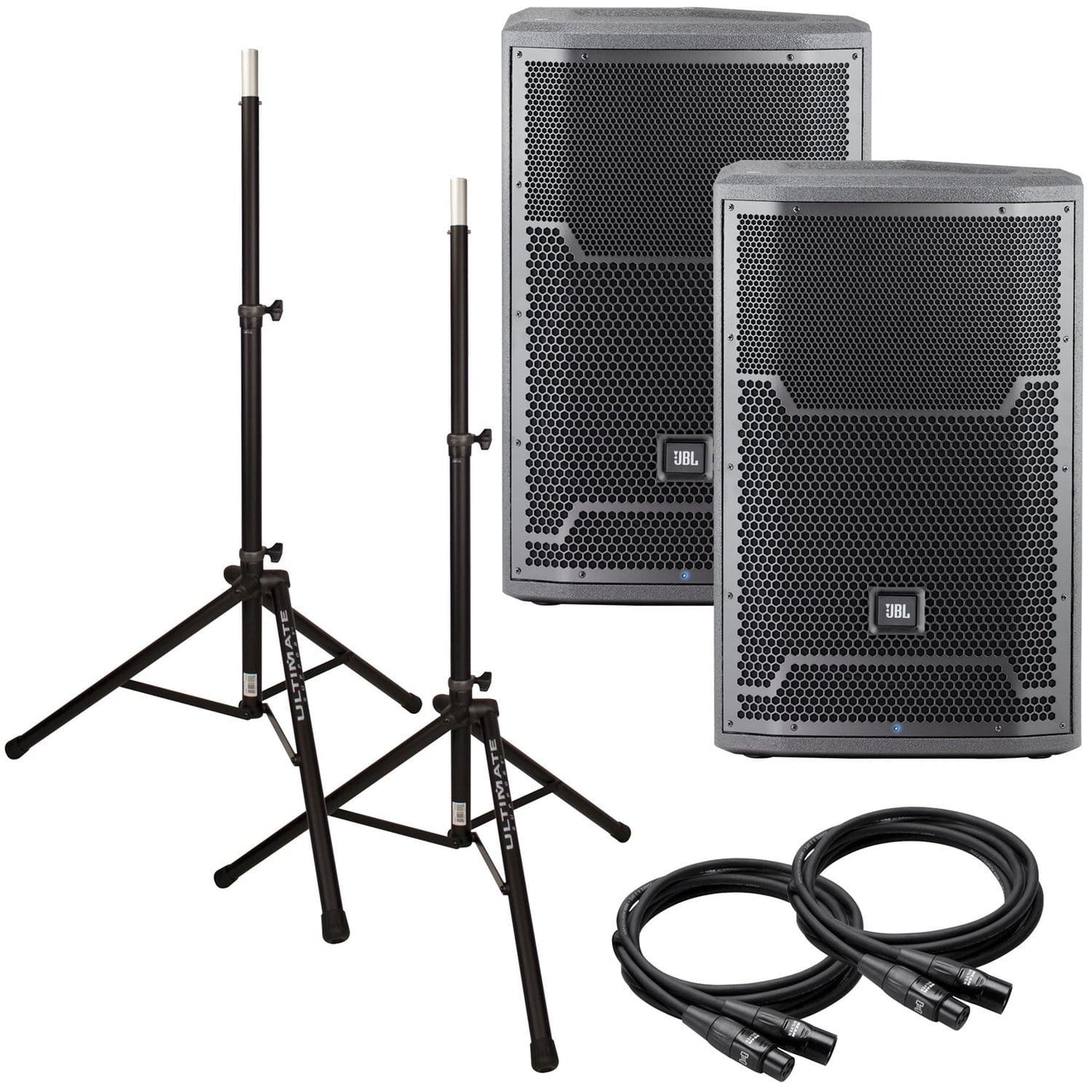 JBL PRX712 12 in Powered PA Spekaers Bundle - PSSL ProSound and Stage Lighting