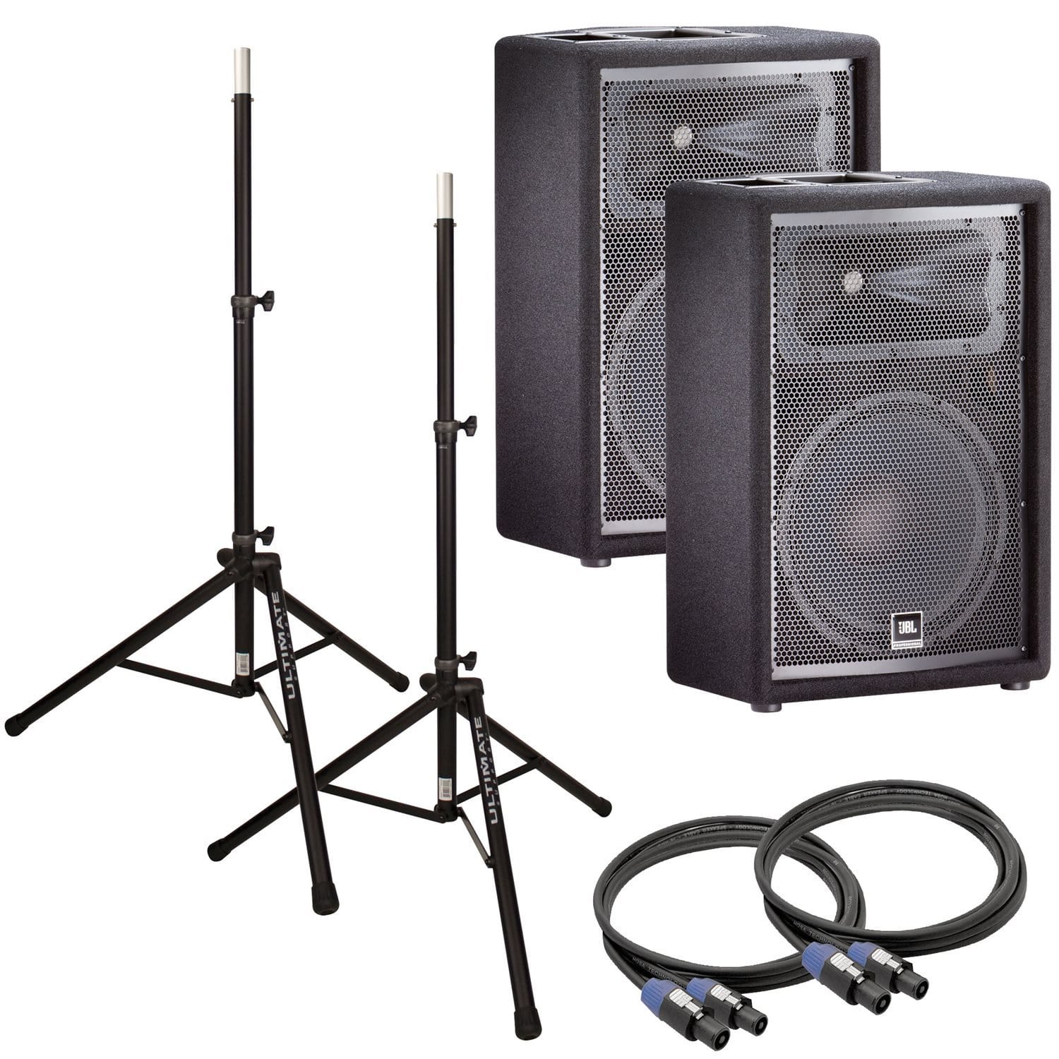 JBL JRX212 12 in Passive DJ PA Speakers Bundle - PSSL ProSound and Stage Lighting