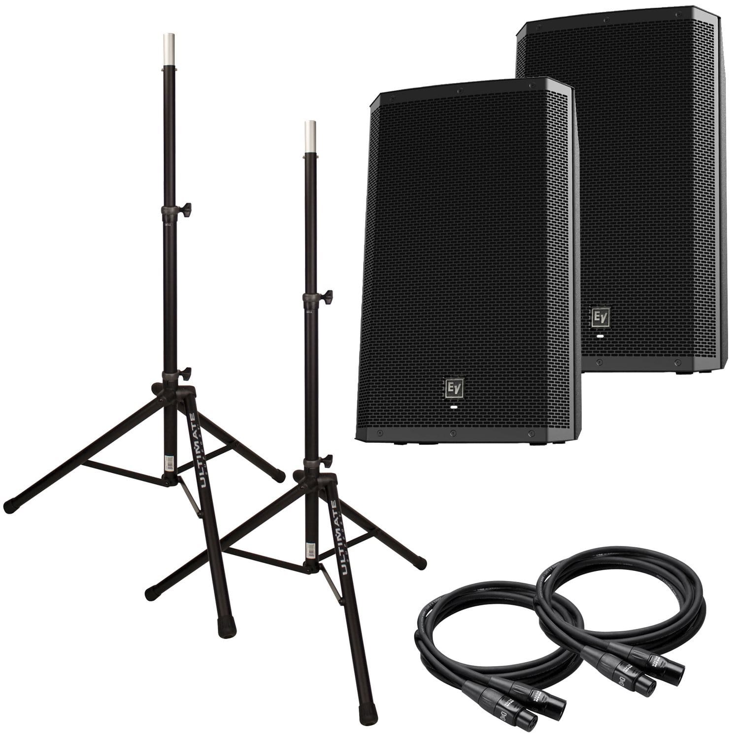 Electro Voice ZLX15P 15 in Powered DJ PA Speakers Bundle - PSSL ProSound and Stage Lighting