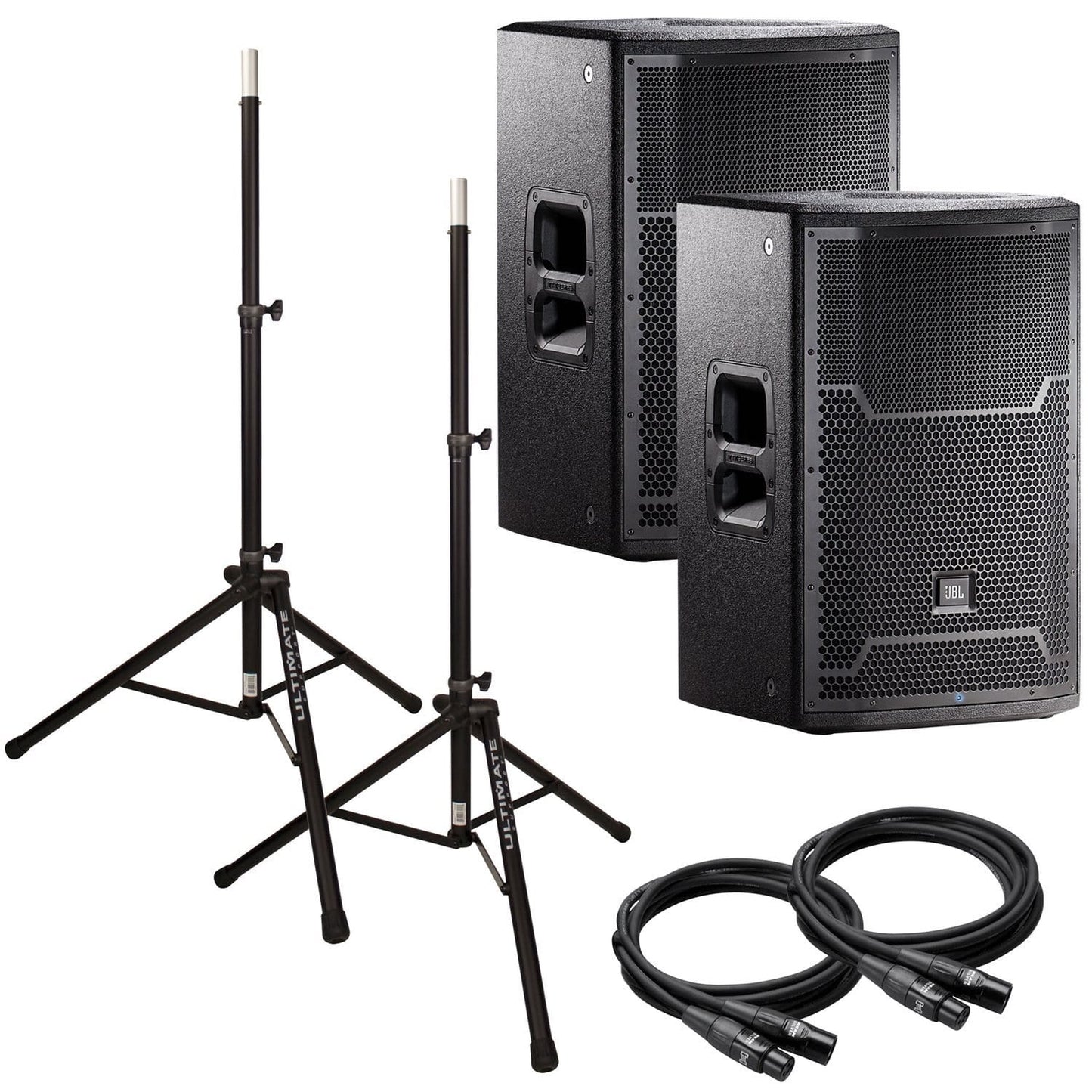 JBL PRX710 10 in Powered PA Speakers Bundle - PSSL ProSound and Stage Lighting