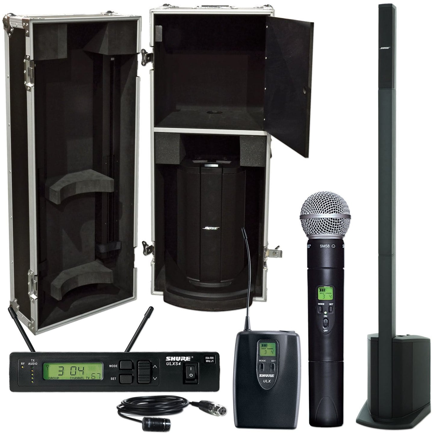 Bose L1 Compact with Case & Shure ULX Lav & Handheld - PSSL ProSound and Stage Lighting