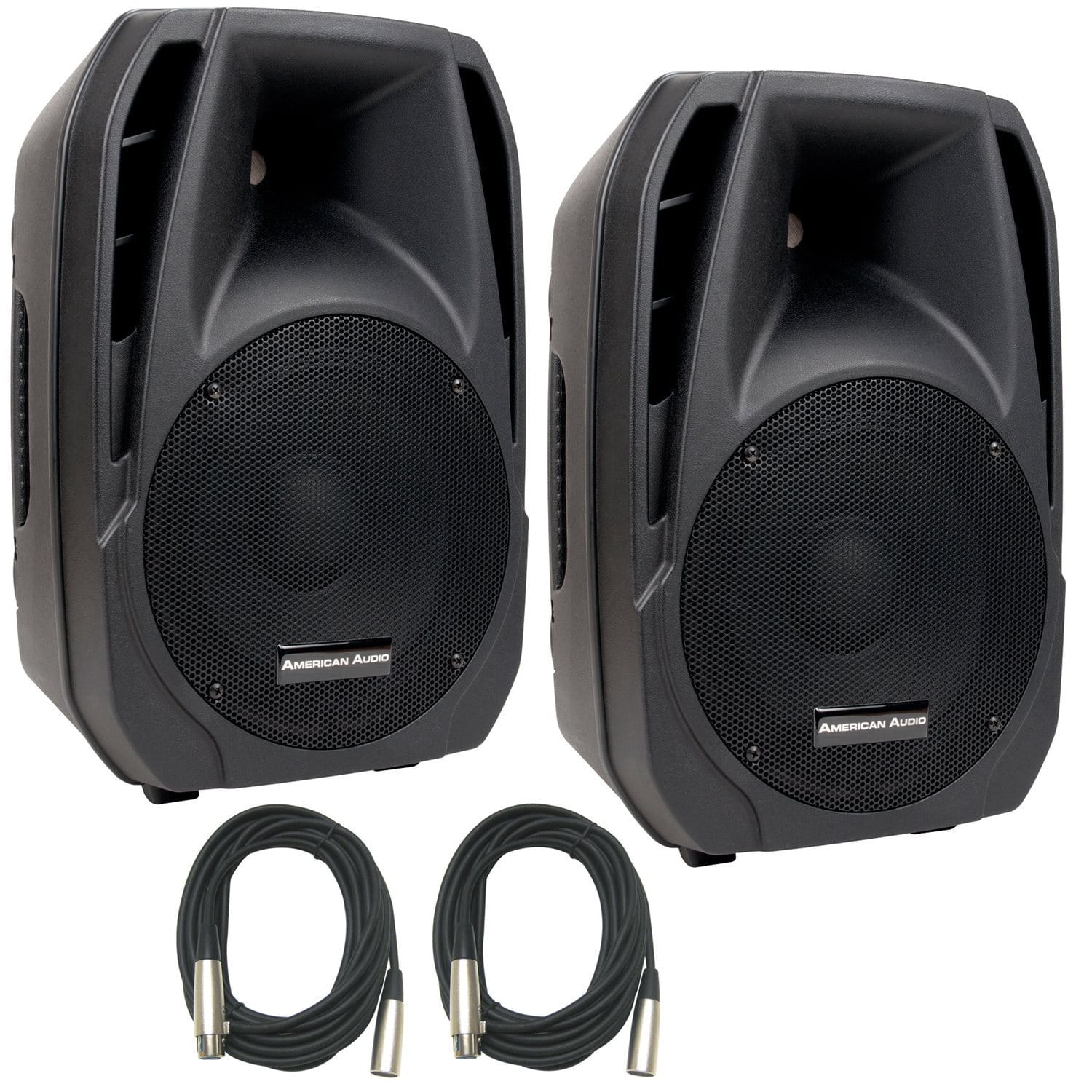 American Audio ELS10A Powered PA Speakers w Cables - PSSL ProSound and Stage Lighting