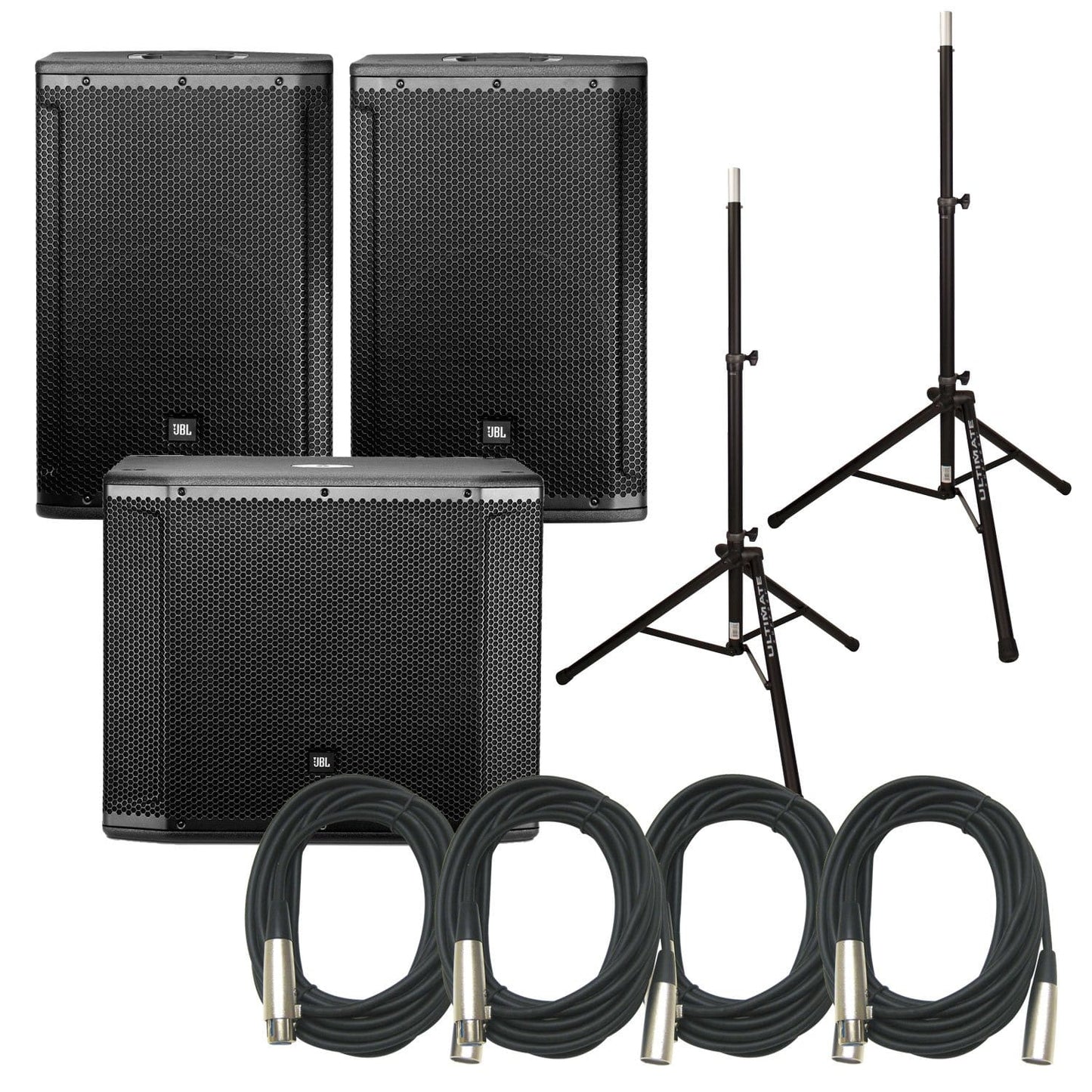 JBL SRX812P (2) & SRX818SP Powered Speaker Bundle - PSSL ProSound and Stage Lighting